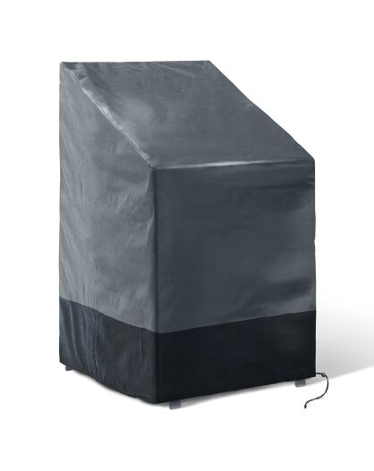 Housse de protection pour chaises empilables gris/noir - 70x70x120 cm